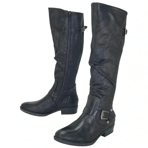 Baretraps Yanessa Black Fabric Knee High Womens Boots Size 5.5M - Picture 11 of 12